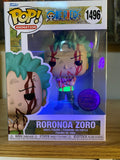 Funko Pop Roronoa Zoro (Nothing Happened) - Error UV Glow - Special Edition Sticker - One Piece