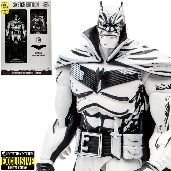 DC Multiverse Batman White Knight Sketch Edition Gold Label 7-Inch Scale Action Figure - Entertainment Earth Exclusive