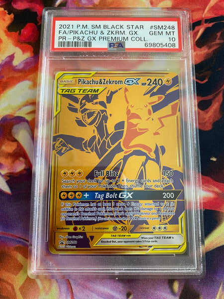 Pikachu and Zekrom Full Art - Promo PSA 10