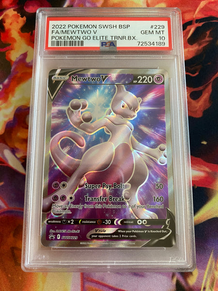 Mewtwo V Full Art - Pokémon Go ETB Promo PSA 10