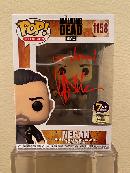 Negan #1158 Funko Pop Autographed by Jeffrey Dean Morgan "It's Negan" with JSA