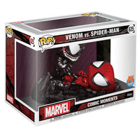 Spider-Man vs. Venom Comic Moment Metallic Pop! Vinyl Figure 2-Pack - Previews Exclusive